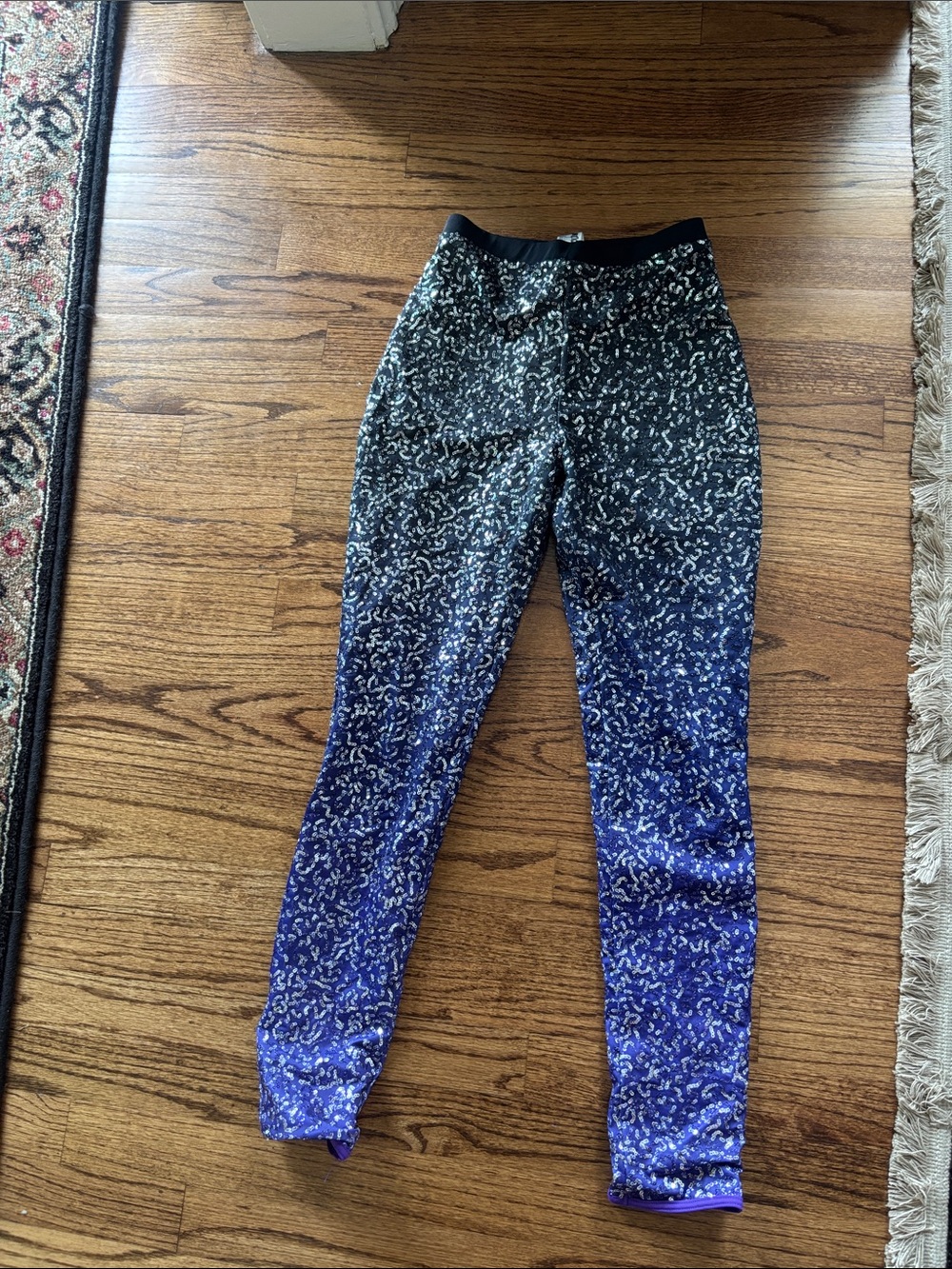 balera Black to Purple Ombre Sequin Leggings